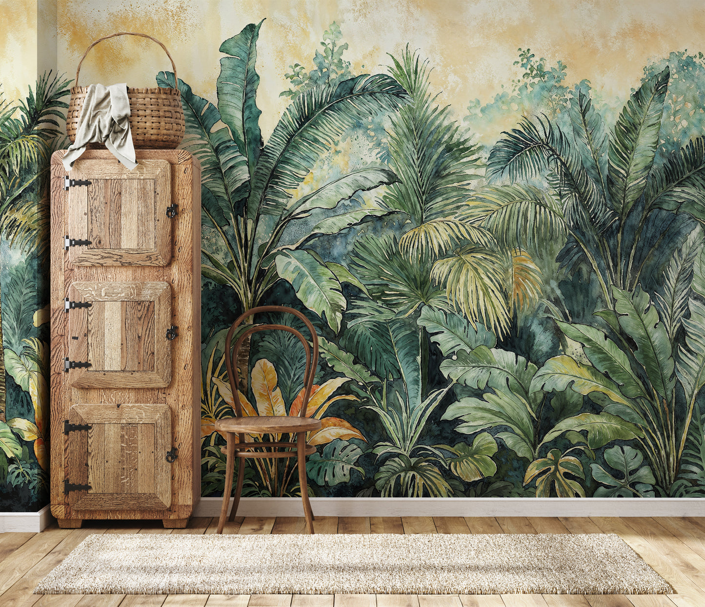 Exotic Peacock Paradise Wallpaper - Vintage Indian Arch Scene - WMH464