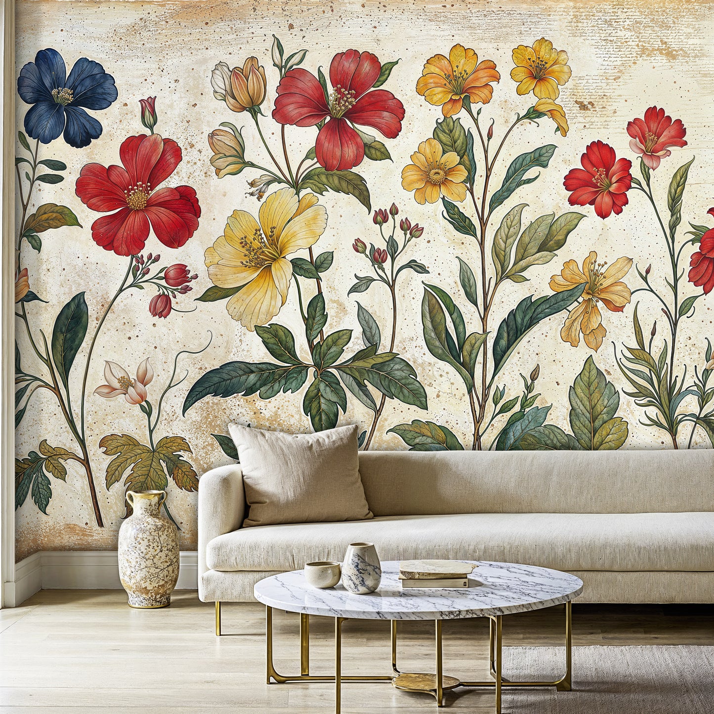 Wildflower Mural – Oversized Colorful Floral Wall Art - WMH447